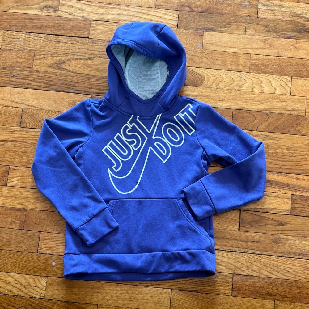 Unisex Nike Dri-Fit Royal Blue “Just Do It” Hoodie - sz M
